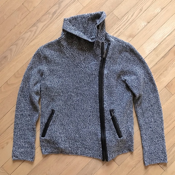 New York & Company Jackets & Blazers - New York Company Knit Jacket Womens Size Large Black White Sweater Jacket